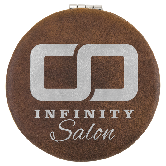 2-1/2" Leatherette Compact Mirror