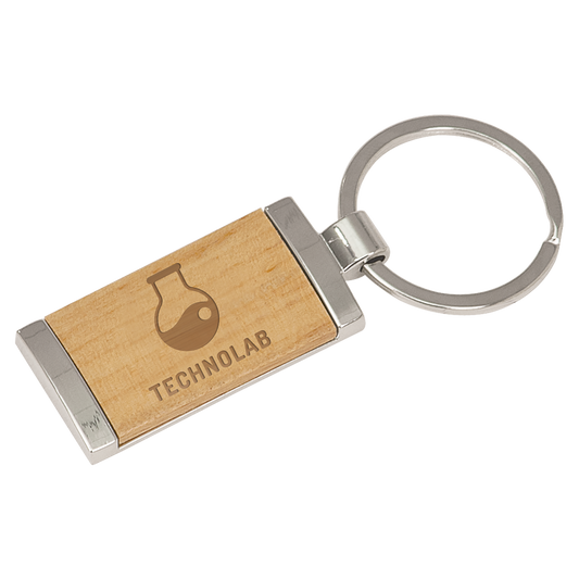 Silver/Wood Keychains