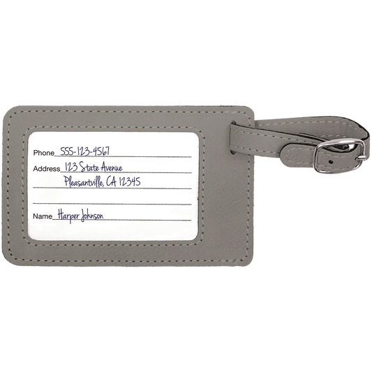 4-1/4" x 2-3/4" Leatherette Luggage Tags